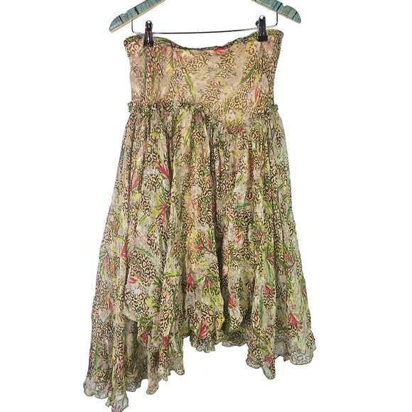 Diane Von Furstenberg Asymmetrical Flowy Fairytale Cheetah Print Skirt, Sz 2 - Picture 2 of 9